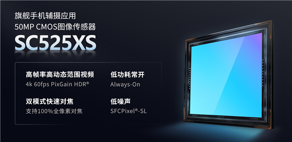 为高端旗舰打造！思特威手机传感器SC525XS发布：5000万像素、全流程国产