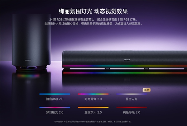 499元 REDMI电脑音箱2 Pro套装正式开售：新增无线低音炮 总功率36W