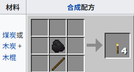我的世界火把怎么做合成