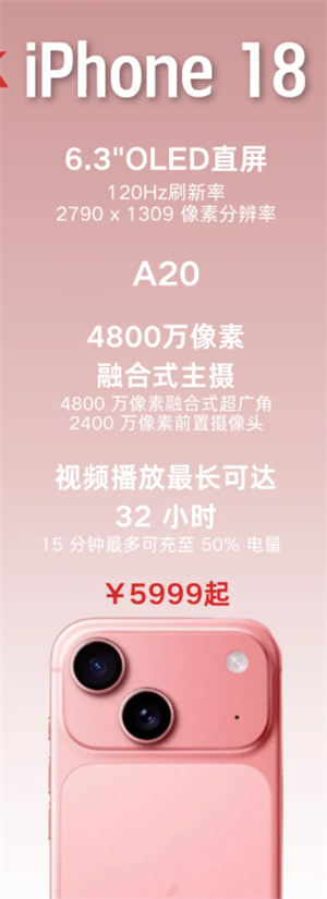 苹果18长啥样手机图片 苹果18预计上市时间