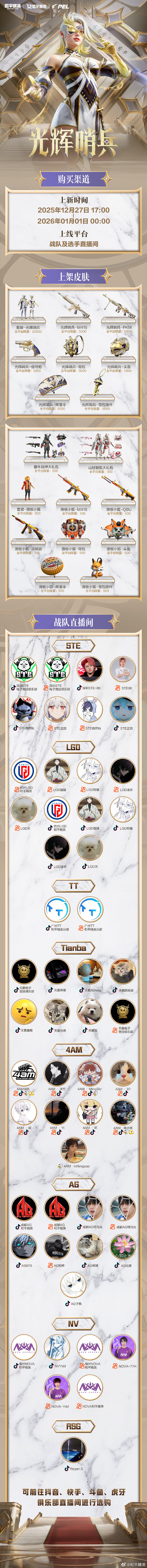 和平精英光辉哨兵皮肤内容一览