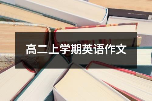 高二上学期英语作文